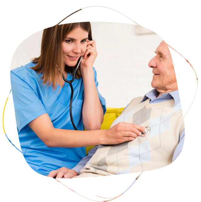 caregiver-using-stethoscope-old-man_23-2148238996